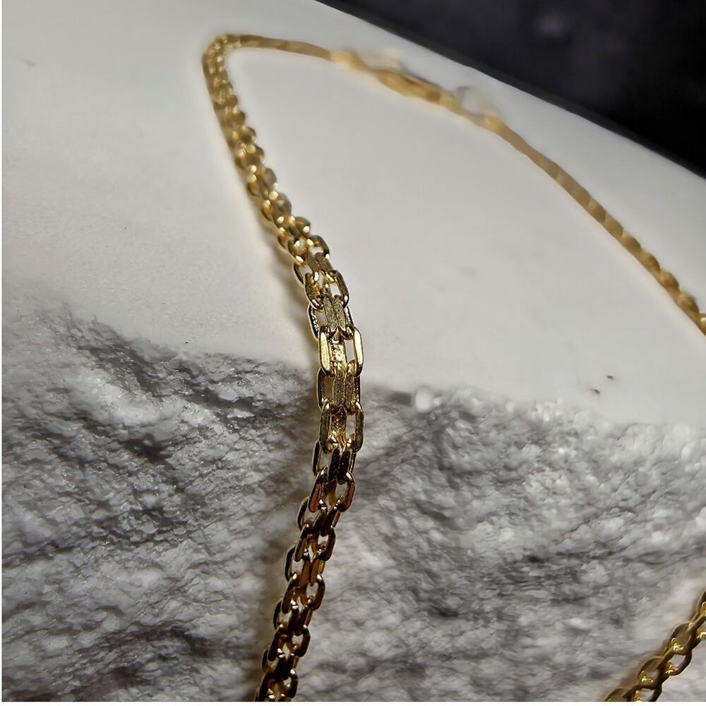 Solid 10k Yellow Gold 1.6mm Bizmark Dainty Bracelet 7.5 Inches - Picture 2 of 10